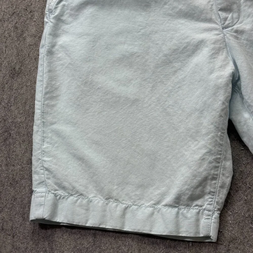 Faherty Tradewinds Linen Shorts Mens 36 Light Blue 10